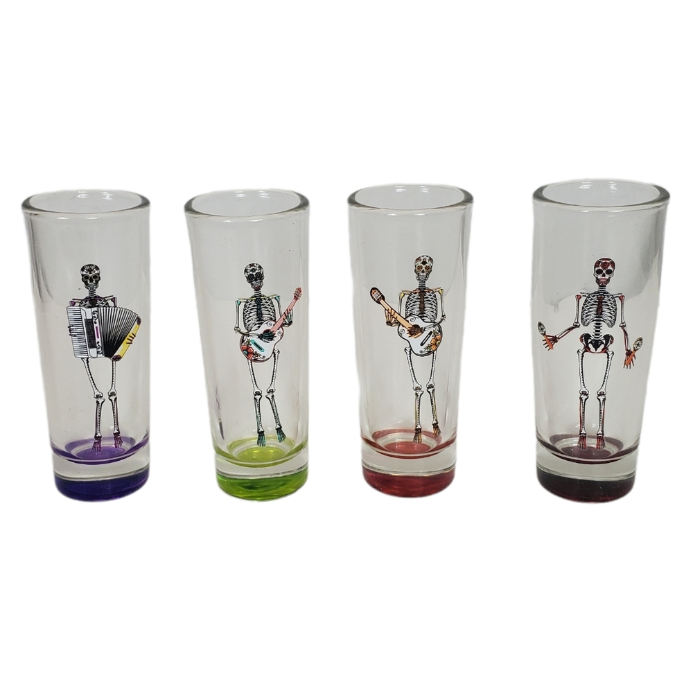 DAY OF THE DEAD Tall Shooter Shot Glasses NWT